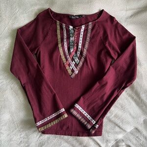 🍂Early 2000s Garage Boho Flare Sleeved Top🍂